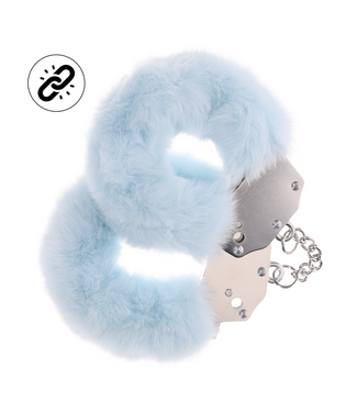 Ouch! Fluffy Comfort Handboeien Met Veilig Slot En Snelontgrendeling Poederblauw