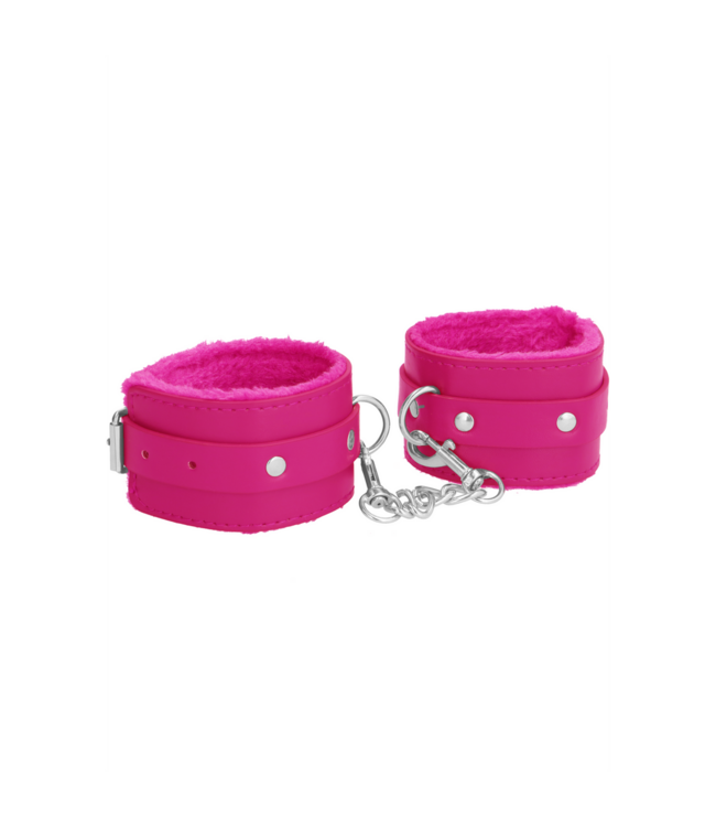 Ouch! Plush Leather Handcuffs - Comfort and Style for Safe Role Play