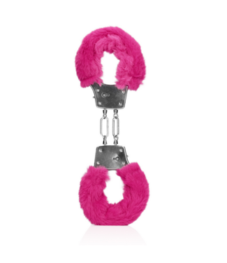 Ouch! Roze Metalen Handboeien Met Zachte Pluche Bekleding En Sleutels