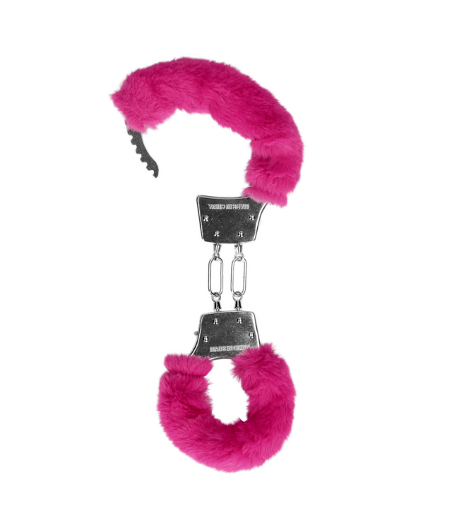 Ouch! Pink Plush Metal Handcuffs - Soft, Safe Fun for Playful Adventures