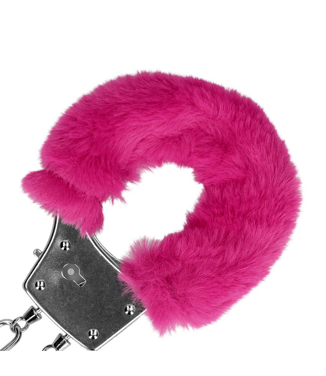 Ouch! Plüschige Metallhandschellen Rosa – Komfortable Sicherheit für aufregende Abenteuer