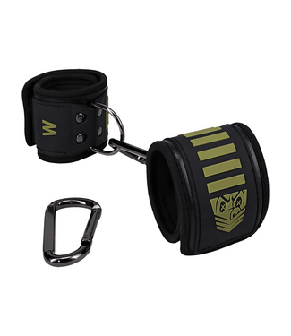Doc Johnson Adjustable Tactical Wrist Cuffs - Black/Green Comfort & Durability