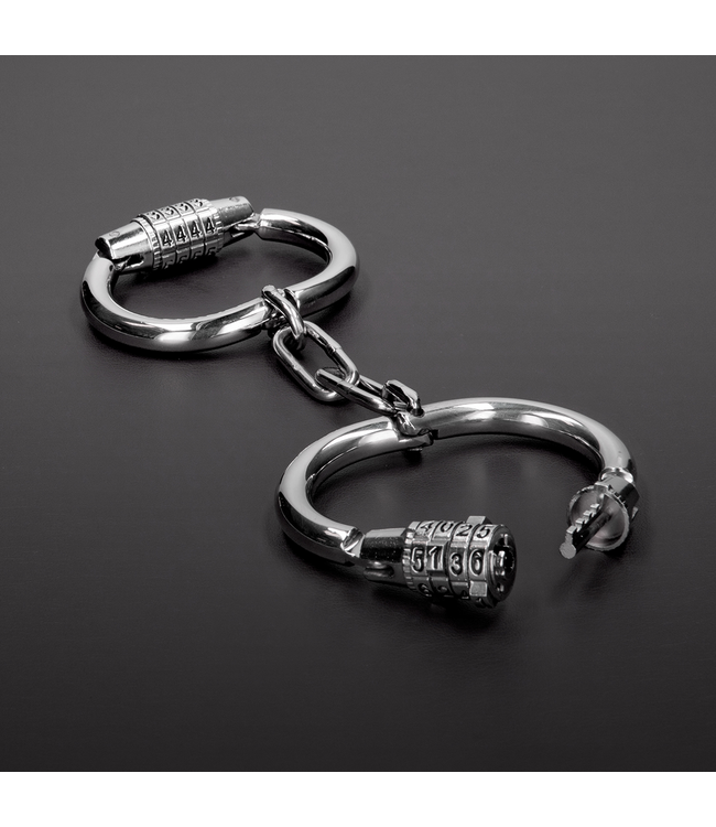 Steel by Shots Heavy-Duty Stainless Steel Handcuffs with Combination Lock 1214