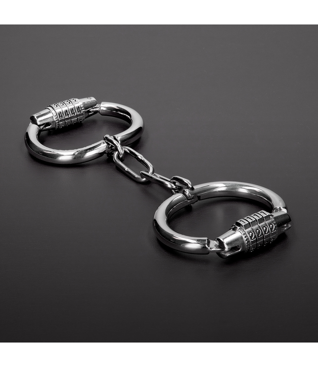 Steel by Shots Heavy-Duty Stainless Steel Handcuffs with Combination Lock 1214