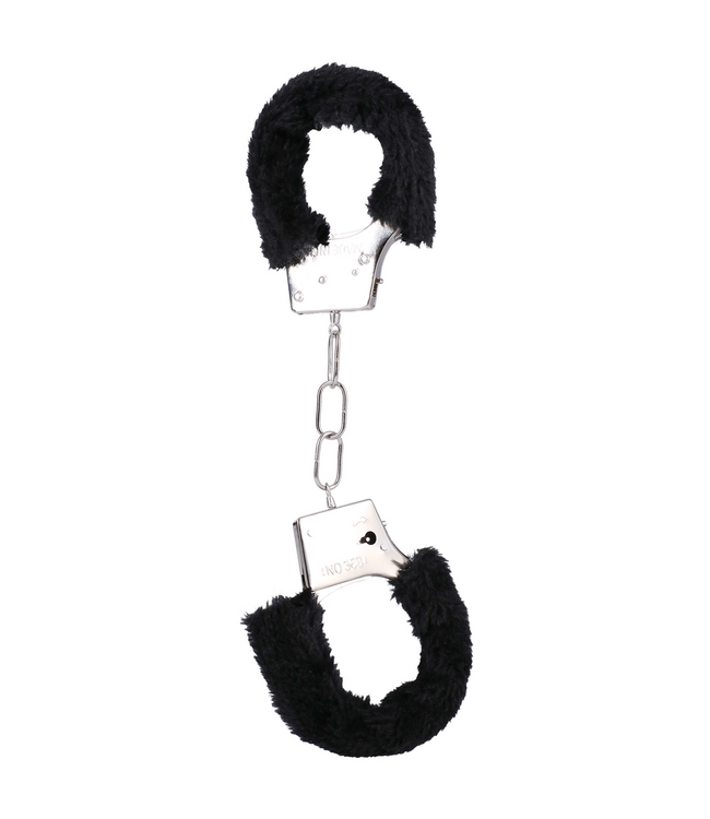 Doc Johnson Comfort & Safety Soft Black Fur Handcuffs for Bondage Play