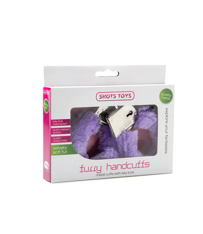 Shots Toys by Shots Purple Fuzzy Handcuffs - Safe & Sexy Fun for Cosplay and Gifts
