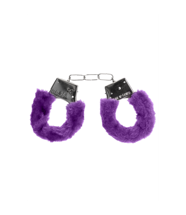 Ouch! Playful Beginner's Fur Handcuffs with Quick-Release for Safe Fun!