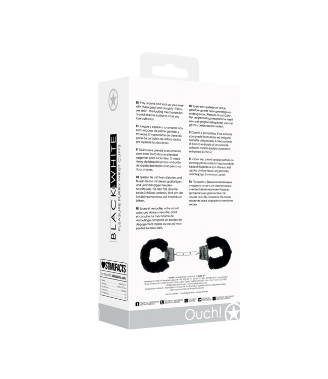 Ouch! Safe & Fun Beginner's Furry Handcuffs - Perfect for Playful Adventures