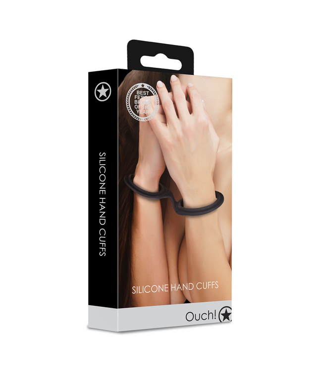 Ouch! Ultra-Soft Black Silicone Handcuffs for Beginner’s Pleasure