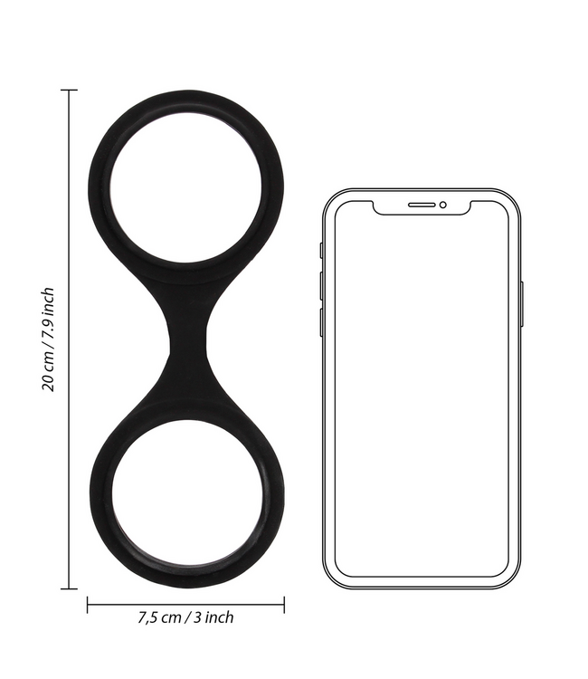 Ouch! Ultra-Soft Black Silicone Handcuffs for Beginner’s Pleasure