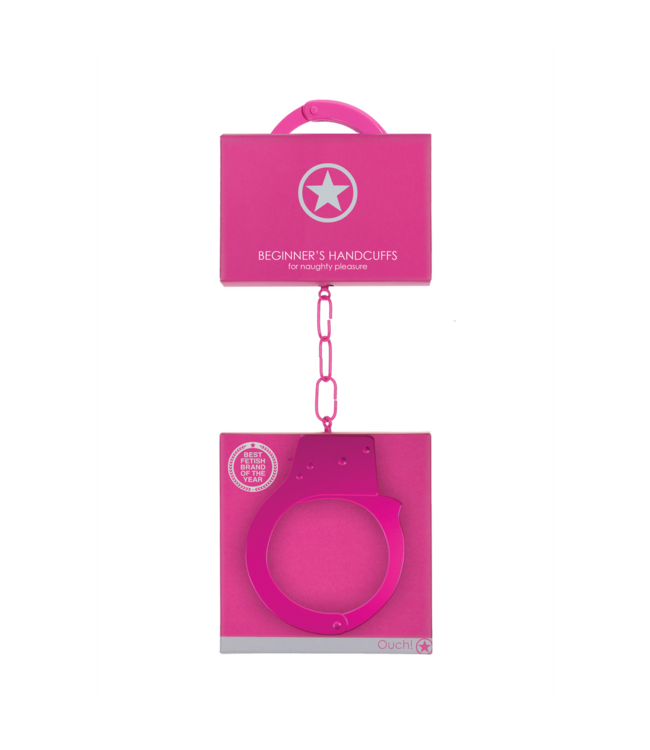 Ouch! Roze Beginners Handcuffs Met Veilig Snelontgrendelingssysteem