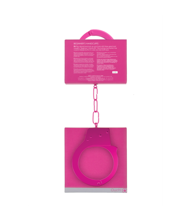 Ouch! Roze Beginners Handcuffs Met Veilig Snelontgrendelingssysteem