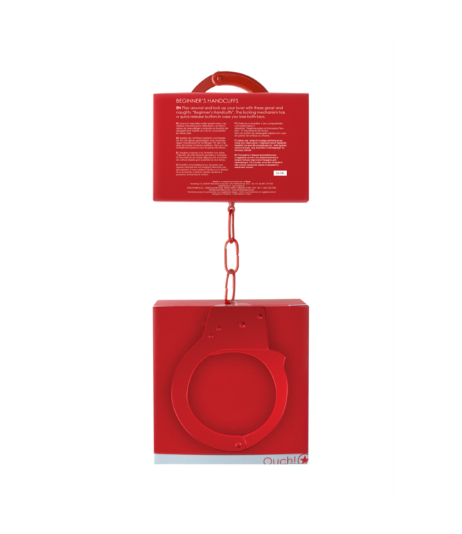 Ouch! Handboeien Met Veiligheidssluiting Rood Van Ouch! By Shots