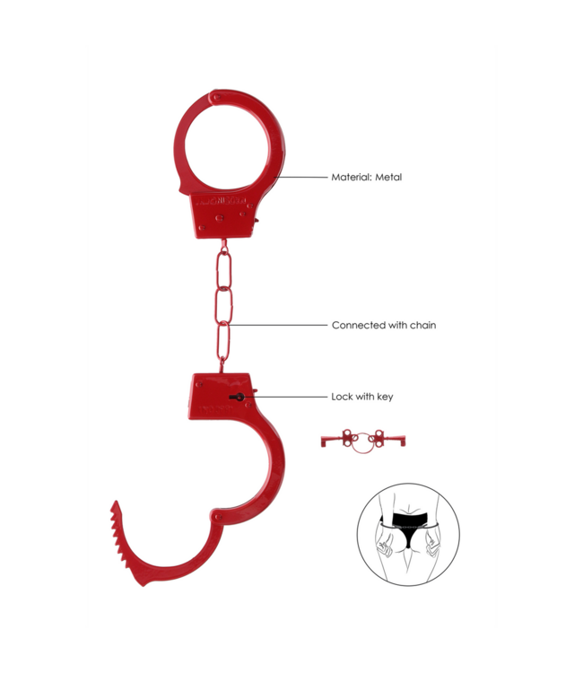 Ouch! Handboeien Met Veiligheidssluiting Rood Van Ouch! By Shots
