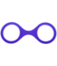 Doc Johnson Purple Silicone Bondage Cuffs - Soft, Flexible & Comfortable Restraint