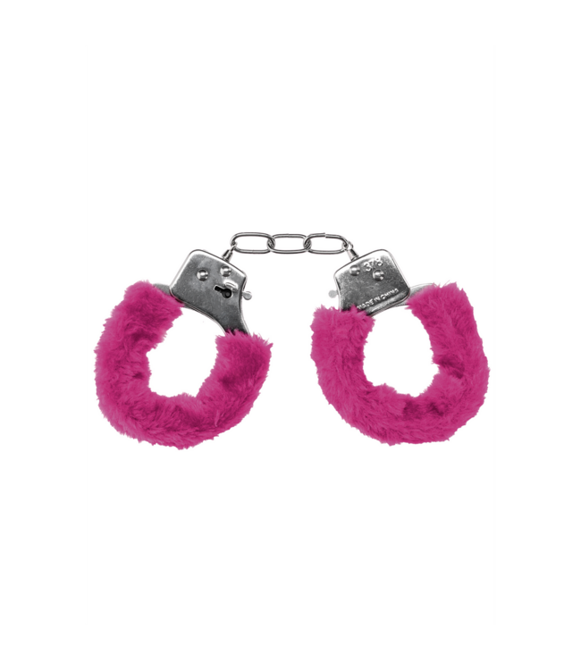 Ouch! Furry Pink Pleasure Handcuffs - Fun, Secure Restraint for Couples