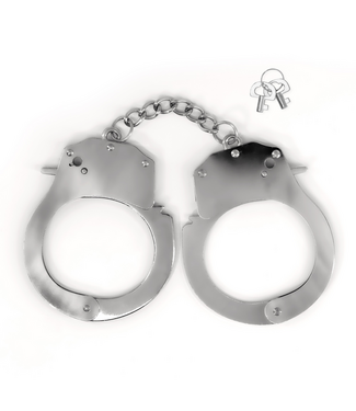 Crushious Lust Silver Metal Handcuffs - Adjustable, Safe & Perfect for Beginners