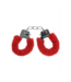 Ouch! Playful Furry Red Pleasure Handcuffs - Safe, Comfortable & Fun!