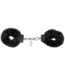 Doc Johnson Metalen Fluff Cuffs Met Zwart Zacht Nepbont Voor Comfortabele Bondage