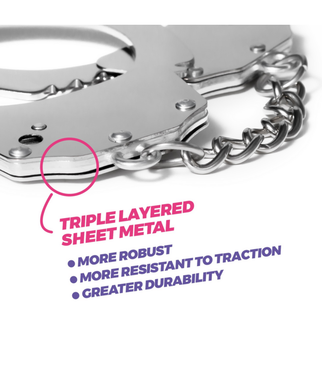 Crushious Spangle Pink Plush Handcuffs - Adjustable, Safe, & Stylish Role Play