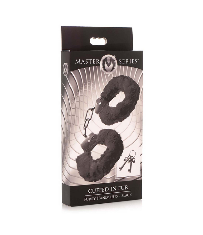 XR Brands Faux Fur Handcuffs - Soft, Adjustable & Secure for Sensual Play