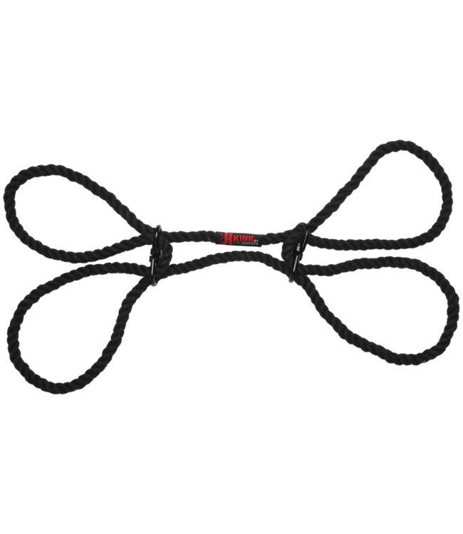 Doc Johnson Doc Johnson Bind Tie 6mm Zwarte Hennep Pols- en Enkelmanchetten