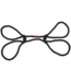 Doc Johnson Comfortable 6mm Black Hemp Cuffs & Flexible Tie Ropes for Bondage