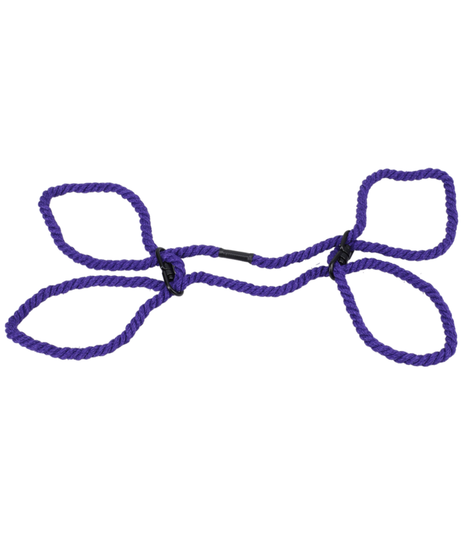 Doc Johnson 6mm Purple Hemp Cuffs – Comfortable, Safe, Adjustable Bondage Ropes