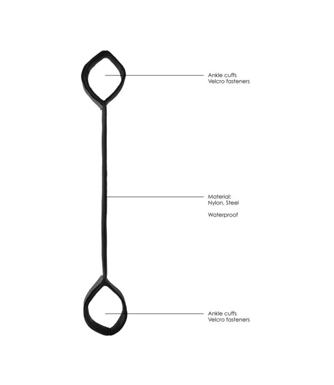 Ouch! Stalen Spreader Bar Met Verstelbare Nylon Boeien Voor Veilige BDSM Controle