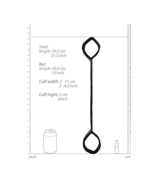 Ouch! Stalen Spreader Bar Met Verstelbare Nylon Boeien Voor Veilige BDSM Controle