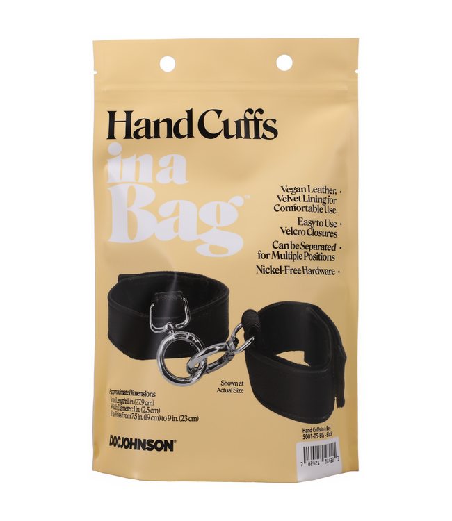 Doc Johnson Vegan Leren Handboeien Met Fluwelen Voering Voor Comfortabele Bondage