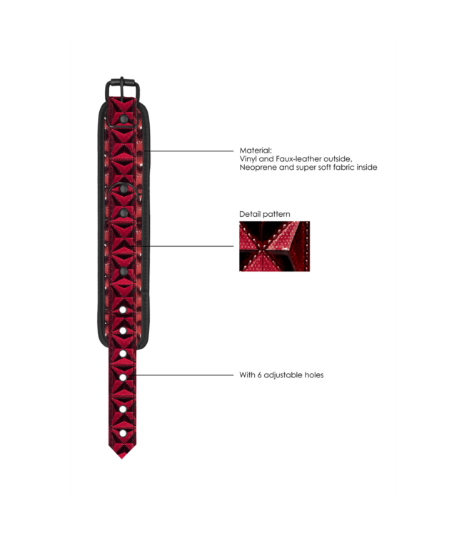 Ouch! Moderne BDSM-Handschellen aus Neopren und Kunstleder mit Kette