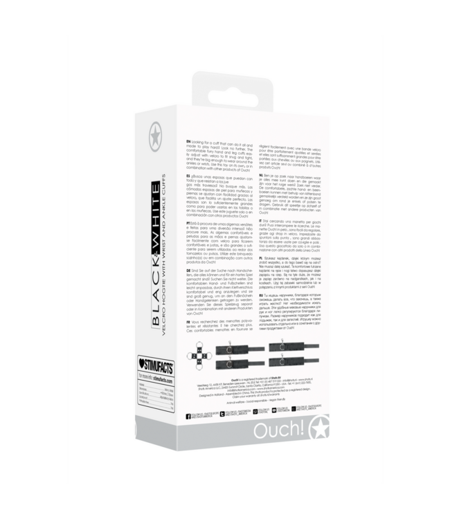 Ouch! Verstelbare Velcro Hand- & Enkelboeien Set Voor Comfortabele Hogtie Veiligheid