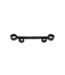 Ouch! Adjustable Black Spreader Bar with Hand and Ankle Cuffs - 70 cm