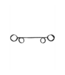 Ouch! Adjustable Black Spreader Bar with Hand and Ankle Cuffs - 70 cm