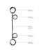 Ouch! Adjustable Black Spreader Bar with Hand and Ankle Cuffs - 70 cm
