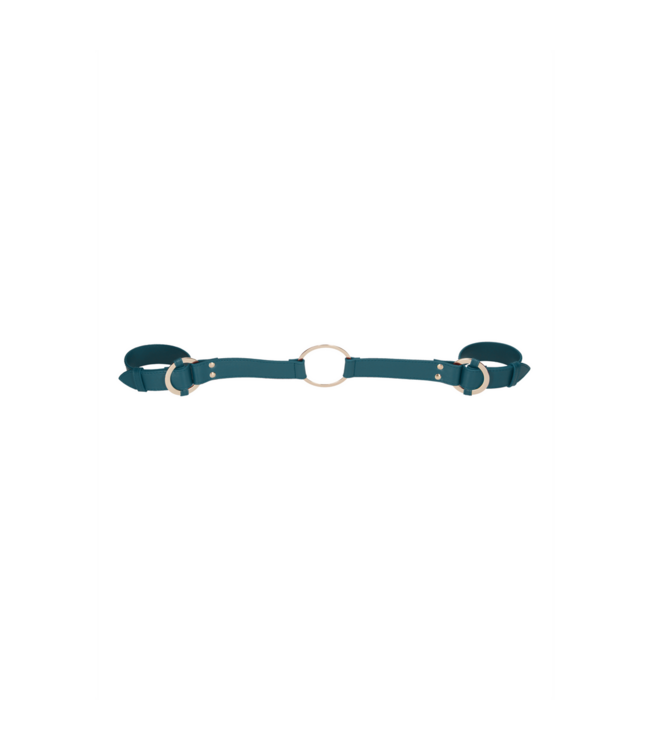 Ouch! Verstelbare Ouch Halo Handboeien Met Connector In Lederen Look En Goudkleurige Details
