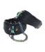 Ouch! Ouch! Venice Adjustable Black Ankle Cuffs Van Gelamineerd Leer Met Iriserend Beslag