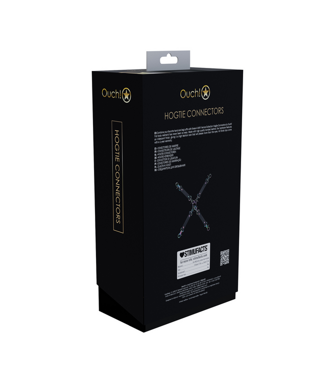 Ouch! Venice Collection 4-WAY Hogtie Connector Schwarz | Eleganz & Stärke im BDSM
