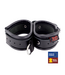 Red Leather Dubbele Handboeien Van Europees Plantaardig Gelooid Leer Met Stalen Ring