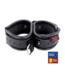 Red Leather Dubbele Handboeien Van Europees Plantaardig Gelooid Leer Met Stalen Ring
