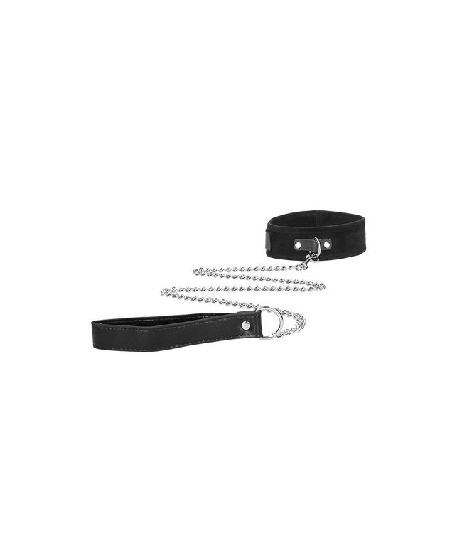 Ouch! Verstelbare Suède Halsband Met Leash En Handboeien Set – Stevig En Comfortabel