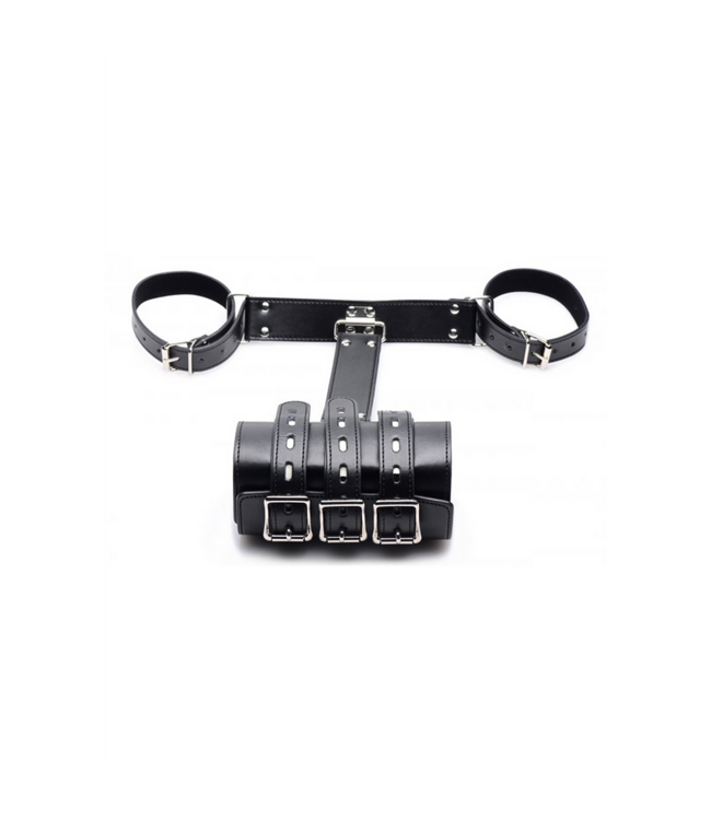 XR Brands Verstelbare Strict Arm Binder Met Vergrendelingsgespen Voor Veilig Bondage