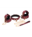 XR Brands Luxuriöses 6-teiliges Bordeauxrotes Bondage-Set aus veganem Samt