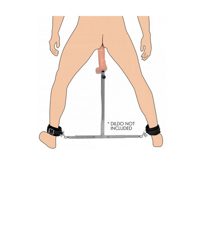 XR Brands Verführerische Squat Spreizstange mit Fußfesseln und Analdildo set