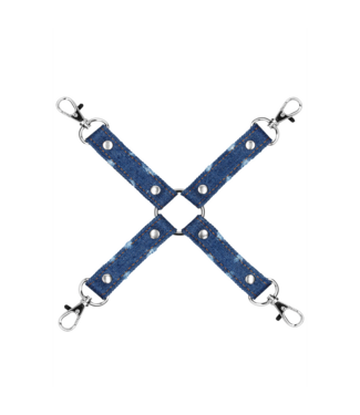 Ouch! 4-WAY Denim Hogtie: Stylish Bondage Gear for Ultimate Control