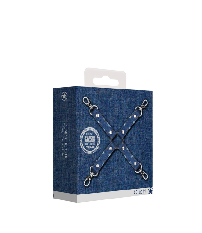 Ouch! 4-WAY Denim Hogtie: Stylish Bondage Gear for Ultimate Control