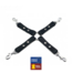 Red Leather Stylish Black Leather BDSM Knot with Hooks - 16.5 cm Durable Quality