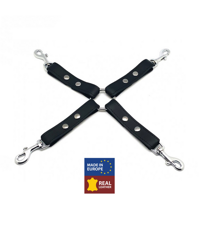 Red Leather Hochwertiger Zelle Leder-BDSM-Knoten mit Haken – 16,5 cm, stilvoll und robust