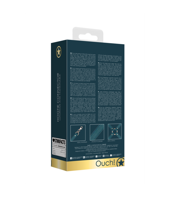 Ouch! Luxe Hogtie Connector Met Lederlook En Gouden Details Voor BDSM